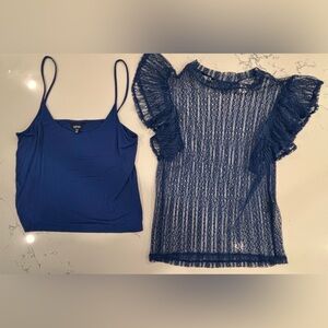 Buffalo 2-Piece Top Set | Navy Blue Tank & Mesh Top